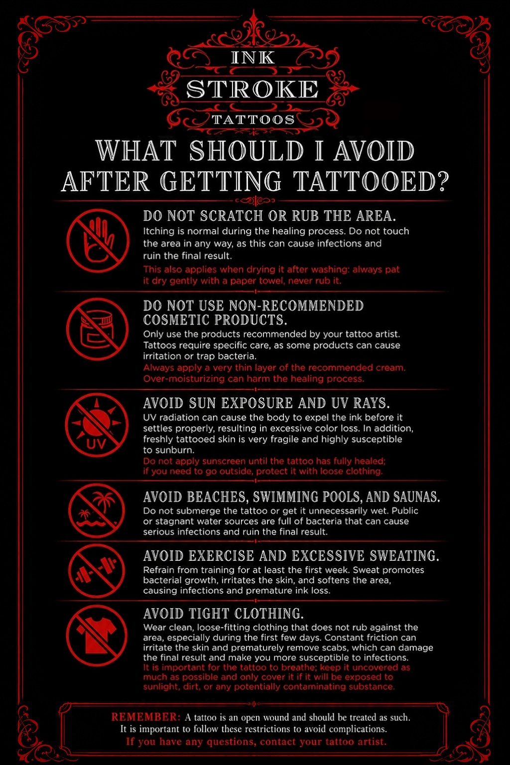 Ink Stroke Tattoos care guide 4